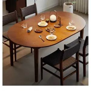 타원형 식탁 테이블 다이닝 원형 월넛 원탁 09 라운드 확장형