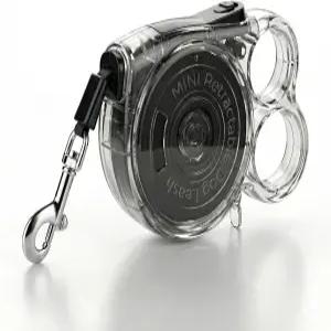 소형견용 접이식 개 목줄 최대 26파운드 강아지용 10피트 360 엉킴 없는 헤비 듀티 나일론 테이프 한 손