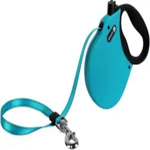 알콧 어드벤처 접이식 반사 벨트 목줄 길이 16피트 최대 110파운드의 반려견을 위한 대형 파란색 및 검은색