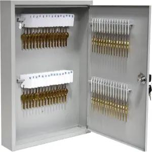 뱅크 서플라이스 포트 녹스 키 홀더 캐비닛 60개의 쓰기 쉬운 태그 60개 피아노 힌지 도어 표준 잠금 장치