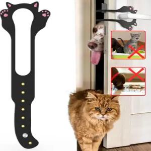 엘리리어 캣 도어 래치 홀더 8 사이즈 조절 가능 더 강력한 플렉스 스토퍼 문을 1.5인치에서 8인치로