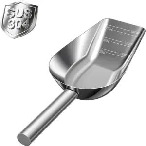 개-고양이 사료 스쿱 3/4컵 SSyang 두꺼운 304 스테인리스강 애완동물 긴 손잡이 정밀 저울 청소하기