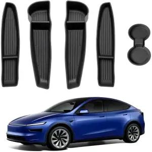 Tesla Model Y Juniper 2025 2026 도어 사이드 보관함 컵 홀더 방수 및 청결 유지 액세서리 2026용 전면