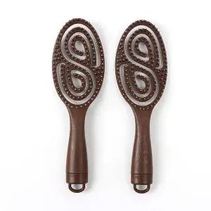 헤어브러시 무빙 브라운 두피마사지 움직이는 2p세트