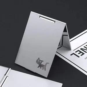 탁상거울 미니손거울 캣 메탈릭 휴대 접이식