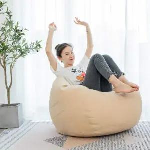 L 아이보리 트랜디한 컬러 소파 빈백