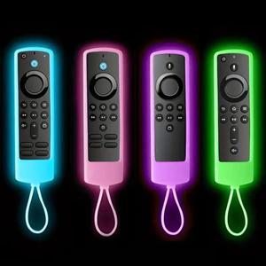 Fire Stick 4K MAX/3세대 TV 원격 케이스용 실리콘 보호 커버 어둠 속에서 빛나는 안티 드롭 방진