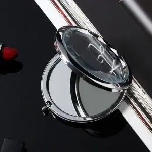 손거울 원형손거울 화이트 2배확대 양면 크리스탈