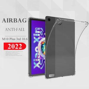 Lenovo Tab M10 Plus 3rd Gen 10.6 ''2022 실리콘 소프트 쉘 TPU 에어백 커버 TB125FU 용 투명 보호 카파