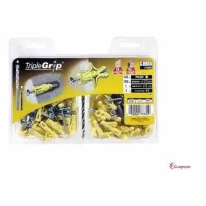 석고보드 트리플그립 고정용 스크류형 앙카 노란색uvw266