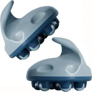 WMM 2개 휴대용 마사지기 롤러볼 포함된 전신 마사지 도구 360도 근육 뒷목 관절 발 어깨 다리 Blue