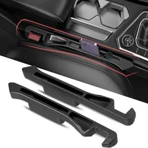 카시트 갭 필러 2팩 좌석 콘솔 사이에 삽입 오거나이저 스토리지 업그레이드 전화 홀더 카 사이드 시트