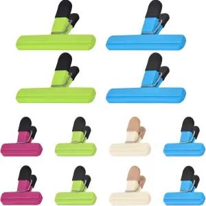 Zhtulck 12 PCS 칩 클립 가방 밀봉용 식품 보관용 대형 주방 및 가정용 6.1인치 x4 3.07인치 x8