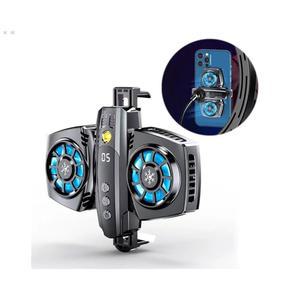 틱톡 라이브 스트리밍, 모바일 게임용 휴대폰 쿨러.맞춤형 RGB 조명, LED 온도 디스플레이 듀얼 코어 쿨러를 갖춘 고속 냉각 냉장고