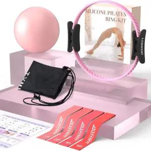 JKSHMYT 여성용 필라테스 링 피트니스 서클 장비 14.5인치 홈 매직 운동 초보자용 베터미 에센셜 스타터