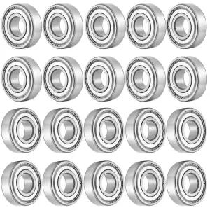 EXERAUO 608 ZZ 스케이트보드 베어링 더블 메탈 밀폐 딥 그루브 8x22x7mm 스틸 미니어처 볼 팩 20개