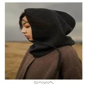 캐시미어 100프로 후드 니트모자 바라클라바 양면 넥워머 목도리 고급