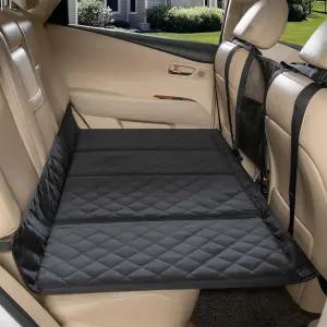 개를 위한 HAPYFOST 자동차 벤치 시트 익스텐더 캠핑용 단단한 바닥의 해먹 침대 표준 차량 및 SUV용
