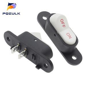 흰색 2 핀 라이트 ON/OFF 보트 버튼 스위치 250V 6A AC AMP 125V 10A 전기 Wok 홈 시작