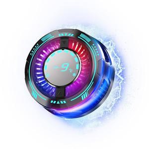 게임 및 스트리밍용 폰 쿨러 - 자기 부착형 LED 디스플레이 라디에이터 냉각 팬, 15W 반도체 냉각, 저소음, 안개 없음 60-115mm 휴대폰과 호환 가능