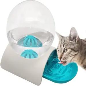 고양이와 개를 위한 하밀레이 자동 급수기 2.8리터 애완동물 중력식 워터 스테이션 유출 방지 구형 강아지