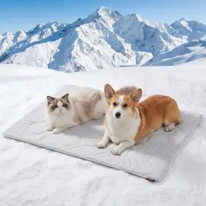 중형견을 위한 ZOMISIA 쿨링 블랭킷 하이 QMAX 0.4 콜드 워셔블 반려동물 여행용 소프트견 여름 필수품