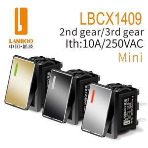 LANBOO 14mm x 9mm 시리즈 kcd 로커 스위치, 7Amp 2NO, 2NO2NC, LED 2/3 기어 9-24V, 220V