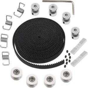 키즈 5M GT2 타이밍 벨트 폭 6mm 치아 20개 보어 풀리 휠 들러 텐셔너 스프링 토션 3D 프린터 RepRap용