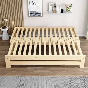 접이식 원목침대 평상 간이 저상형 프레임 확장 폴딩