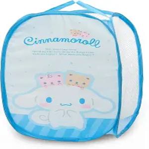 귀여운 메시 팝업 세탁 바구니와 휴대용 손잡이 여아 방 기숙사용 대용량 접이식 경량 더러운 옷 여행 및