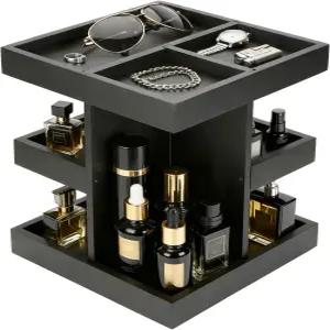 남성용 갤키트 쾰른 정리함 360 회전이 가능한 3단 향수 스탠드 책상용 대용량 우드 선반 나이트 서랍장