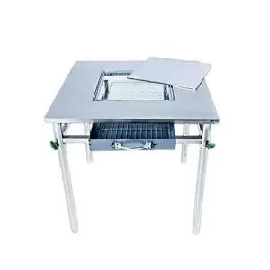 조개구이테이블 바베큐테이블 야외 직사각형 테이블 숯불 포차