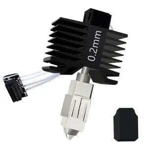 HzdaDev 밤부 랩 P1S 시리즈용 0.2MM P1S/P1P 핫엔드 전체 조립 인쇄 헤드 경화 강철 노즐 압출기 세라믹