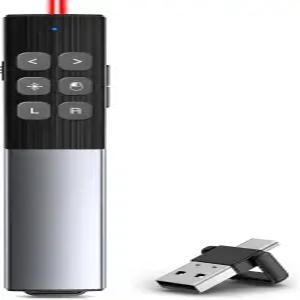 에어 마우스 자이로 볼륨 및 잉크 주석이 무선 프레젠션 클리커 - Mac PC 노트북의 Power/Keynote용 충전식