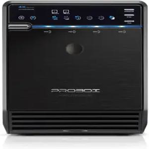 Mediasonic PROBOX 4 Bay DAS 3.5 SATA 하드 드라이브 인클로저 - USB 3.0 eSATA 지원 30TB HDD(HF2-SU3S3)