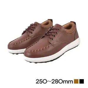 접지력 안정감 우수 스티치 남성골프화 신사화 캐주얼 남성골프화 스파이크리스 골프화