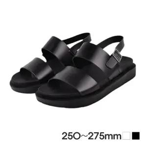 화이트 블랙 투스트랩 캐주얼 남성샌들 깔끔한 디자인 남자샌들 발편한샌들 남성샌들