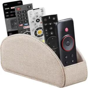 5개의 수납 TV DVD 블루레이 미디어 플레이어 히터 컨트롤러를 위한 공간이 있는 가죽 리모컨 홀더 원격