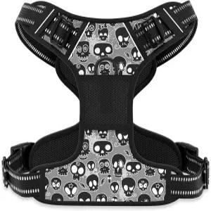 Rnivvi 노 풀 개 하네스 귀여운 반사 소형 강아지 고양이 작은 위한 조절 가능한 부드러운 패딩 조끼 걷기