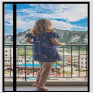 WochiTV 리버서블 스크린 도어 메쉬는 크기 30 x 78 왼쪽 측면 개방형 마그네틱 32 80 상단 찢어짐 방지