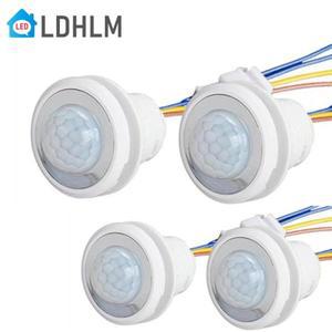 LDHLM 전등 스위치 PIR 센서 감지기 스마트 LED 110V 220V 적외선 모션 자동 켜짐 꺼짐 조정
