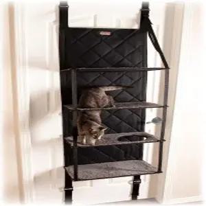 K H 반려동물 용품 걸이 고양이 나무 문 장착 가구 공간 절약 다단계 벽 퍼치 해먹 침대 상호 연결 수준