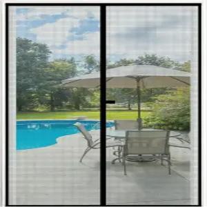 마그네틱 스크린 도어 장착 크기 32 x 72 자체 밀봉 클로저 파티오 현관문용 방풍 해스프 데스진으로