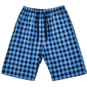 편안한 체크패턴 면 남성 7부 밴딩 파자마