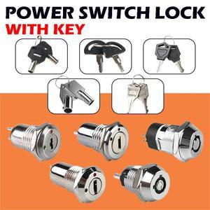 5/10/20Sets 12/16/19mm 아연 합금 전자 키 스위치 ON OFF 전화 잠금  전원 관형 터미널 2