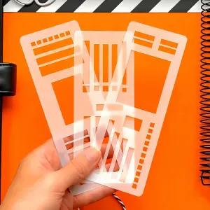 3팩 수제 유연 노트 템플릿 플래너 다목적 드로잉 키트 다이어리용 달력 스크랩북 및 DIY 공예 용품