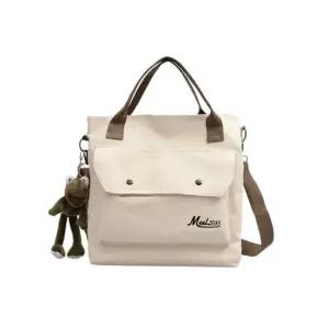 남녀 크로스 에코백 가방 인형키링 커플가방 MJ140 캔버스백 캔버스가방 학생크로스백