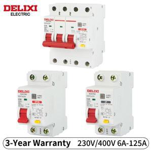 DELIXI 미니 서킷 브레이커 MCB 1P 2P 3P 4P DZ47 10-63A AC 230V 400V 과전류 누전 보호 DIN 레일 장착