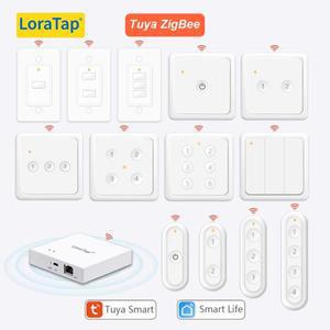 LoraTap ZigBee 3.0 무선 14 EU 미국 푸시 버튼 원격 Tuya 장면 자동화 제어 스위치 Smart Life App Hub 필