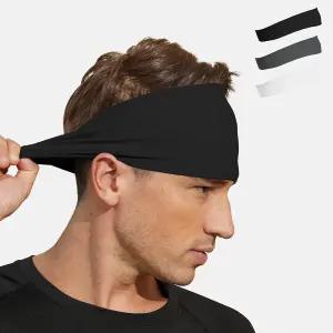 VIMPEP 남성용 부드러운 느낌의 비실프 스웨트밴드 운동용 헤드밴드 달리기 사이클링 농구 테니스 요가